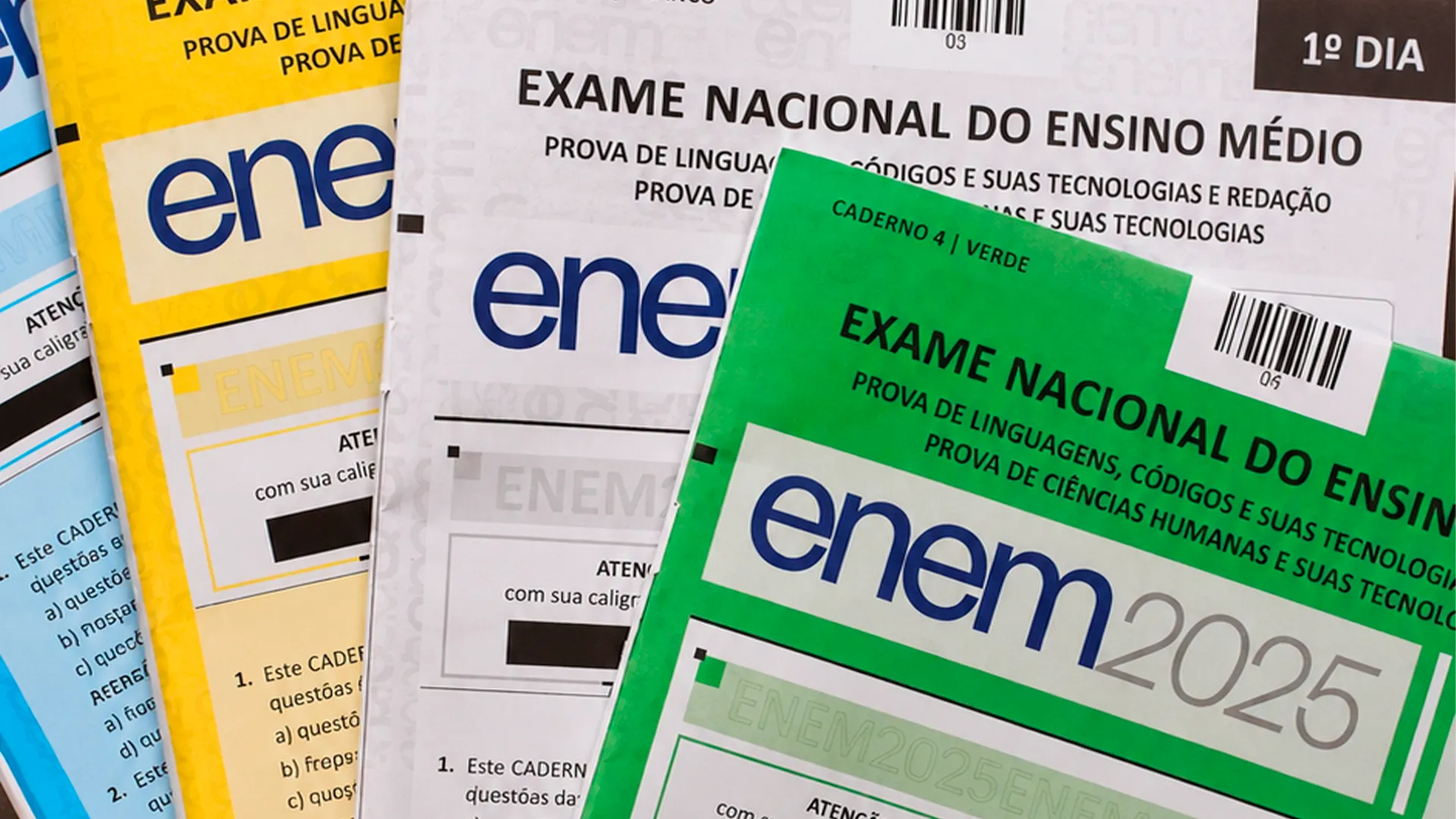 Cadernos de provas do ENEM 2025