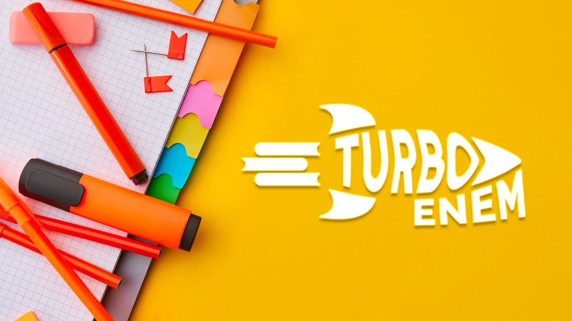 Turbo ENEM com caderno e materiais de estudo